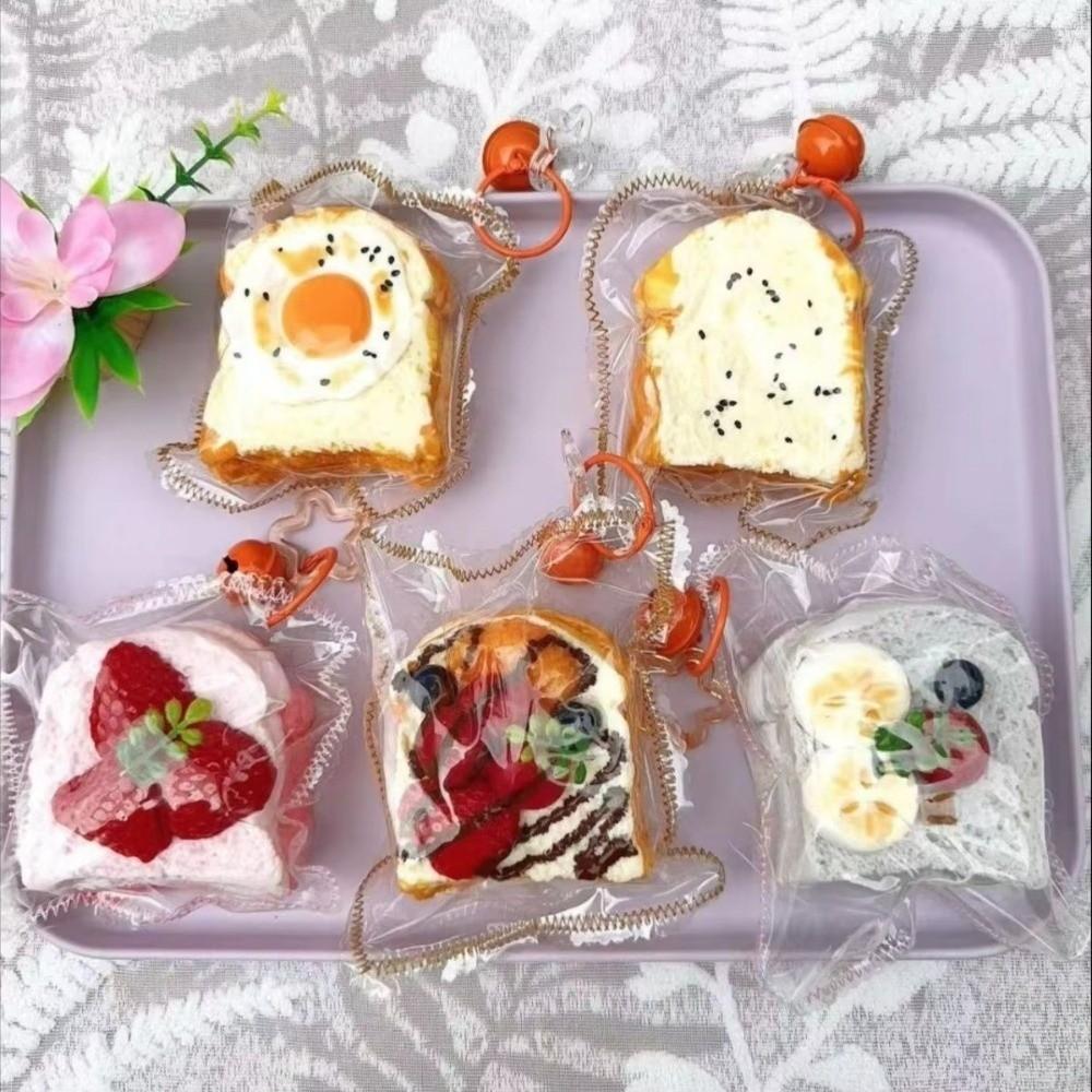 Double Layer Stress Relief Toy Slow Rising Fidget Toy Realistic Bread Toy Photography Props