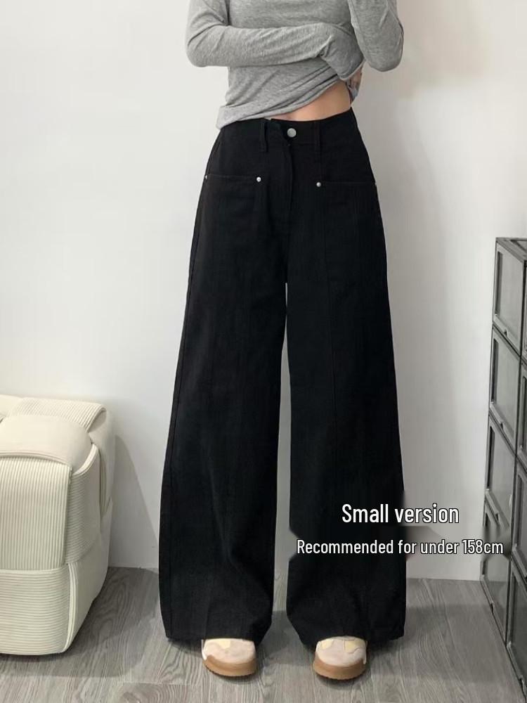 

Summer Women s Plus Size High Waist Loose Wide-Leg Cargo Jeans L (for 105-120 jin)