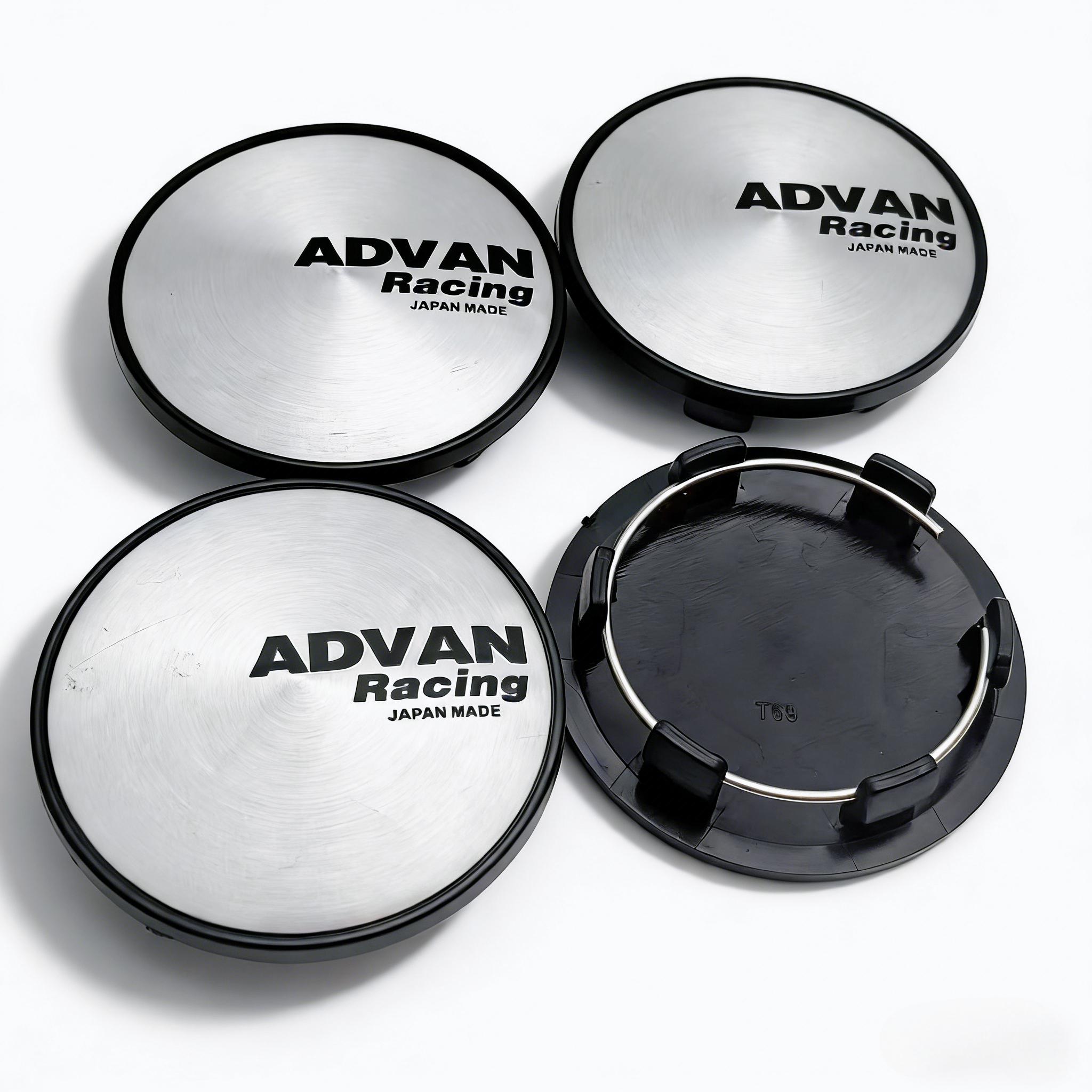

4pcs 69mm Advan Logo Emblem Badge Car Wheel Center Caps Wheel Hub Dust Cover Clips 56mm Rim Hubcaps Replace Car Accessories Advan Racing Badge&4pcs T69 Wheel Caps