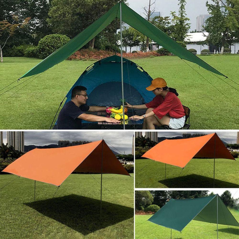 

Silicone Coating Awning Waterproof Tarp Multifunctional Ultralight Garden Canopy помаранчевий