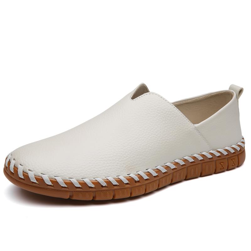 

Fashion Slip-On Comfortable Walking Shoes New Men s Fashion Loafers Breathable Casual Dress Shoes Men Lightweight Business Travel Flats 38 белый