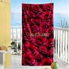 Rose Customize Your Name Beach Towel Soft Durable Quick-Dry Suitable for Sports Travel Swimming Yoga Bathroom Beach And Pool