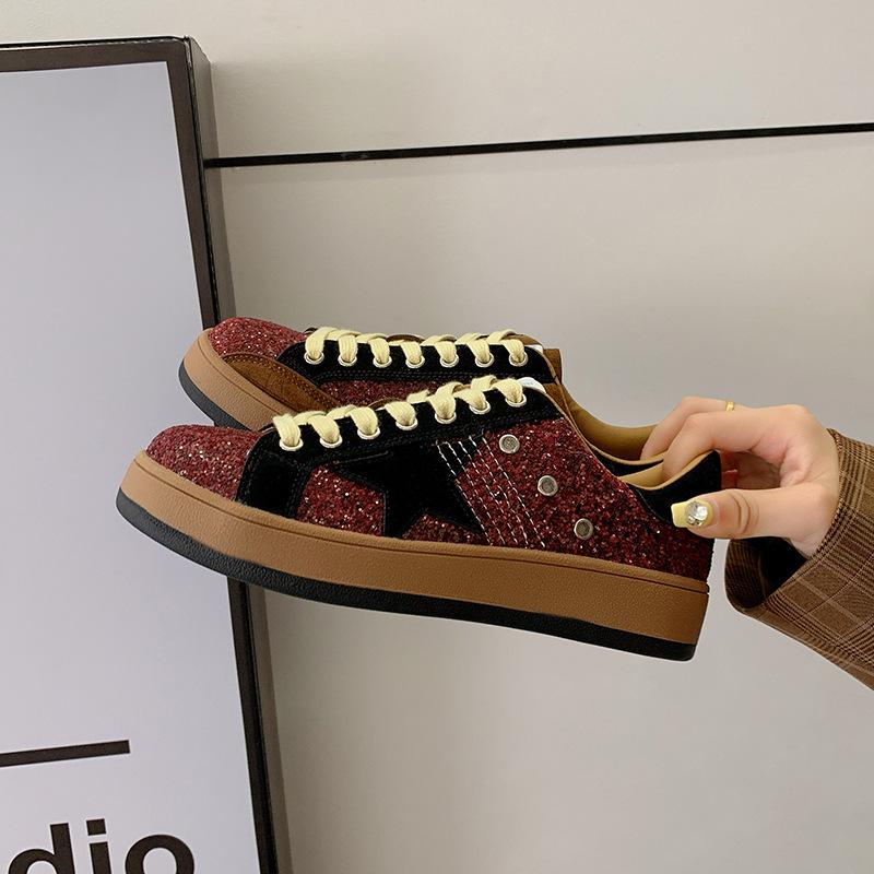 

Ретро туфли-сетка для рыбалки женские 2025 новая летняя сетчатая дышащая спортивная и повседневная обувь на мягкой подошве кроссовки для тренировок Forrest Gump 40 бордовый