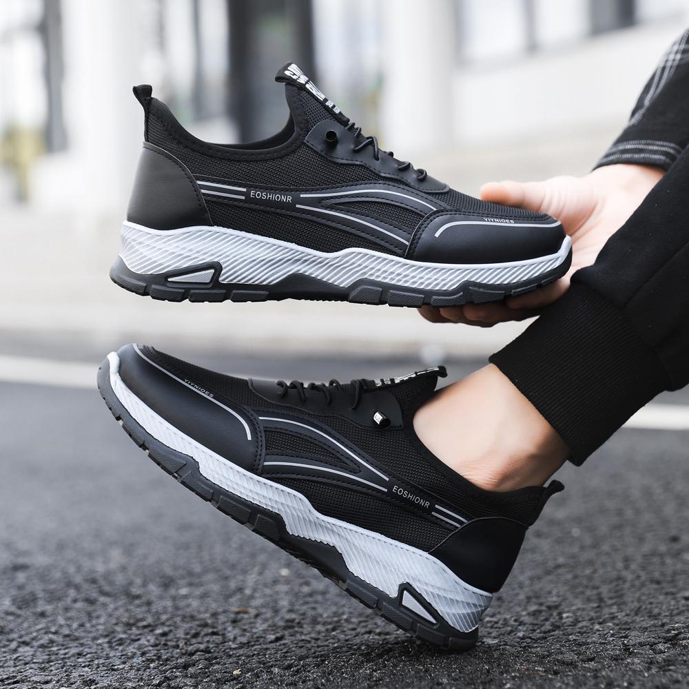 Men's Lightweight Lace-up, Cheap Casual Walking Shoes, Breathable Men's Sports Shoes