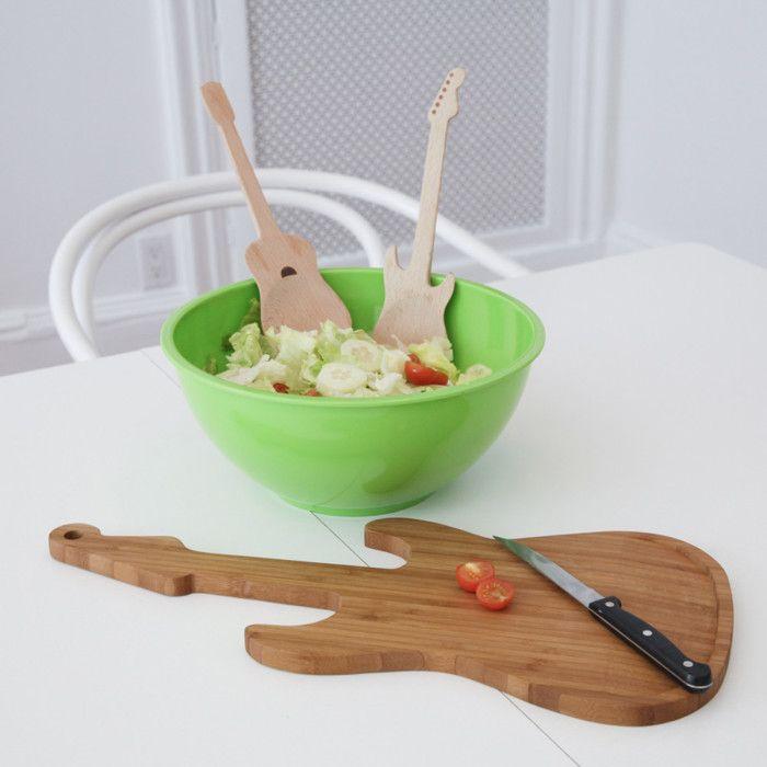 Prkénko na krájení - Kikkerland - Kytara - Bambus - Hnědé - Vhodné do myčky nádobí