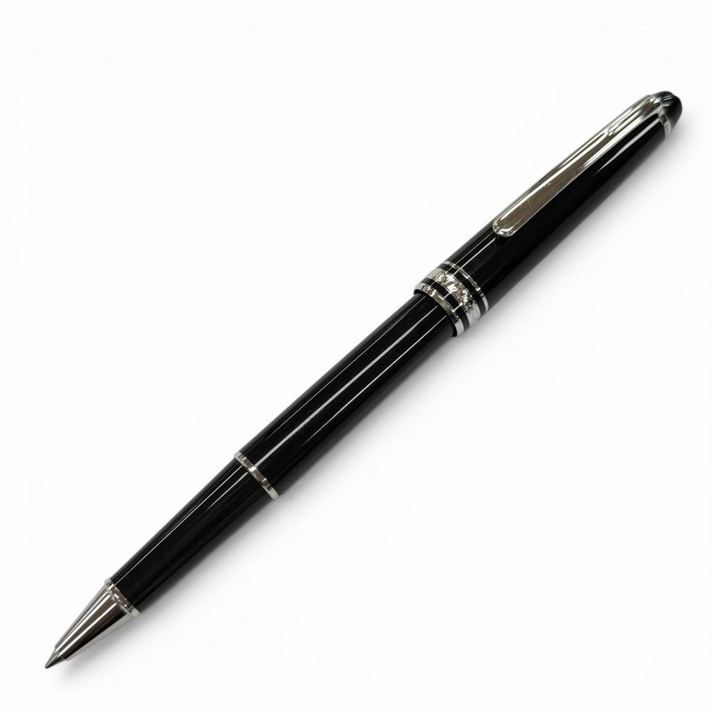 Great MONTBLANC Ballpoint pen Meisterstück Classic Platinum Line black mens Used