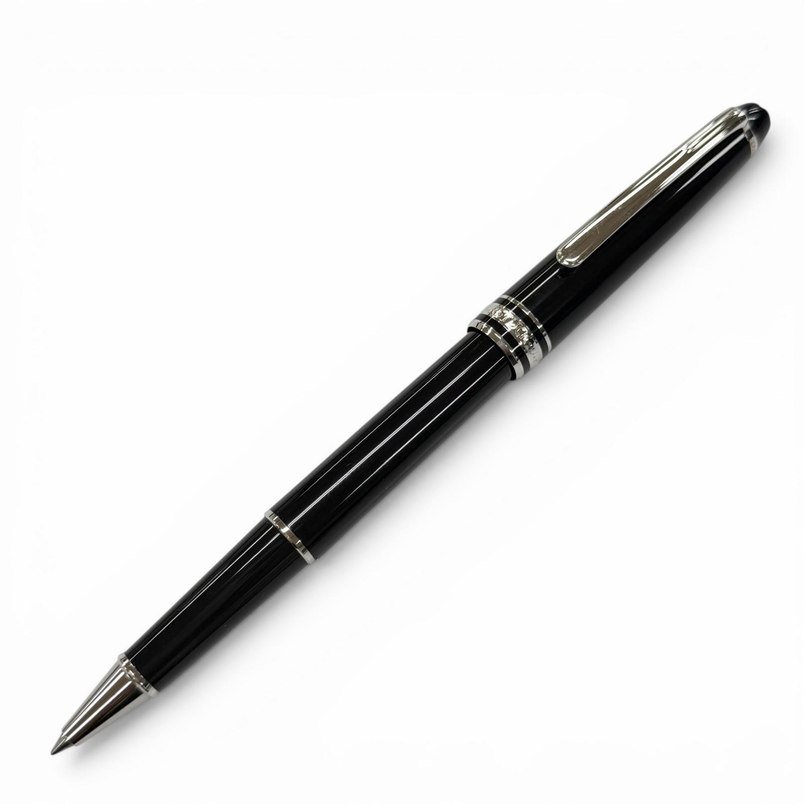 Great MONTBLANC Ballpoint pen Meisterstück Classic Platinum Line black mens Used