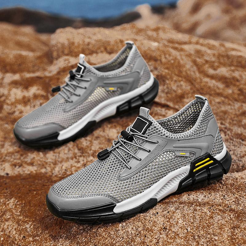 Fashion High Quality Mens Comfort Casual Breathable Shoes Outdoor AntiskidSoft Bottom Sneakers Designer Hollow Out Walking Driving Shoes