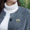 Women Brooch Sparkling Rhinestone Inlaid Money Tree Shape Anti-Exposure Buckle Suits Shirts Sweaters Bags Badge Outfit