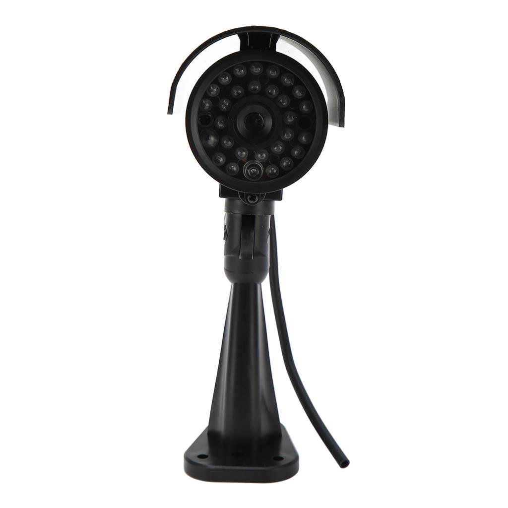 Dummy Security Camera Fake CCTV Simulated Surveillance Security Camera with Realistic Red Flashing Light Warning Sticker
