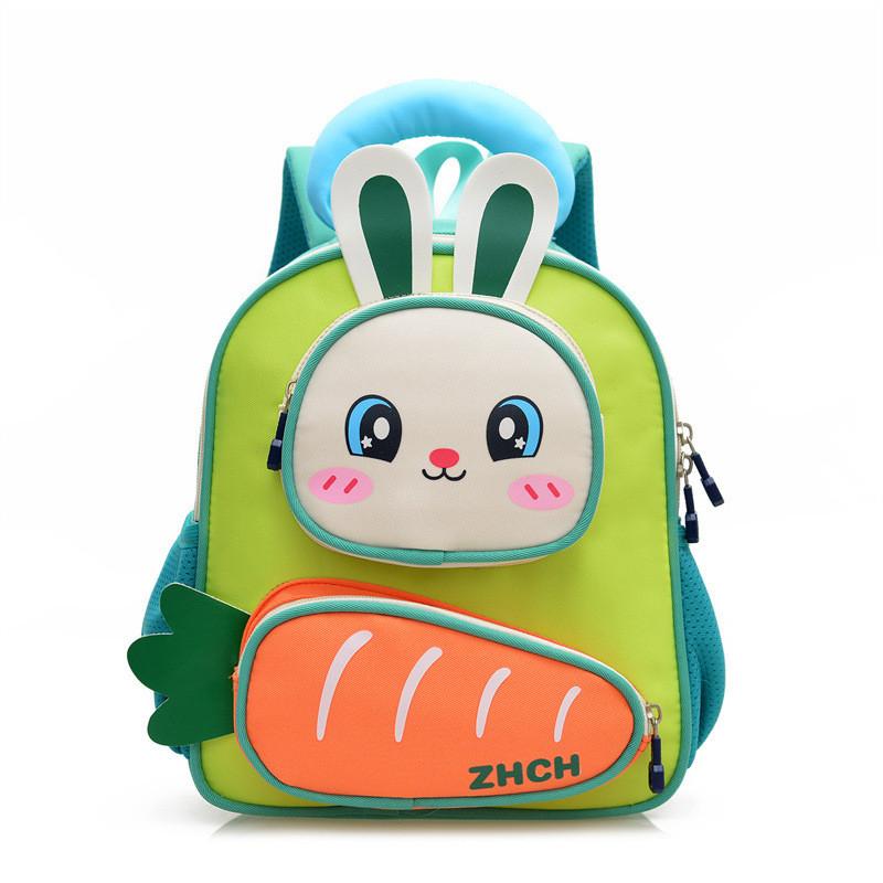 Baby Animal Pattern Childrens Nylon Backpack With Air Cushion Straps For School