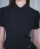 ROSEFRANTZ Dot Round Collar Blouse [Black]