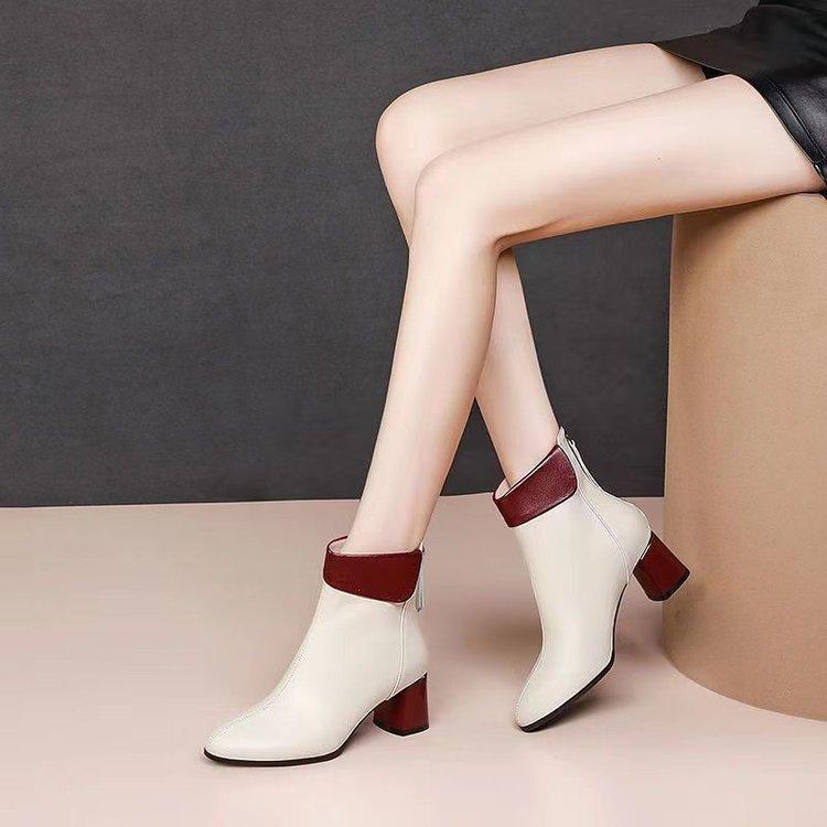 Women Boots Winter Boots Thick-heeled Shoes Ankle Boots Non-slip Martin Shoes Women Winter Boots Shoes