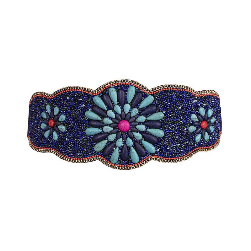 

New Ladies Heavy Industries Bohemian Tropical Fireworks Pattern Elastic Waist Cover Ethnic Style Travel Photo Elastic Snap Buckle
