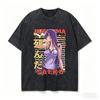 High School DxD Washed T-shirt Plus Size Unisex Personality Clothes New Model Year Round Clothing Washed Vintage Loose Couples