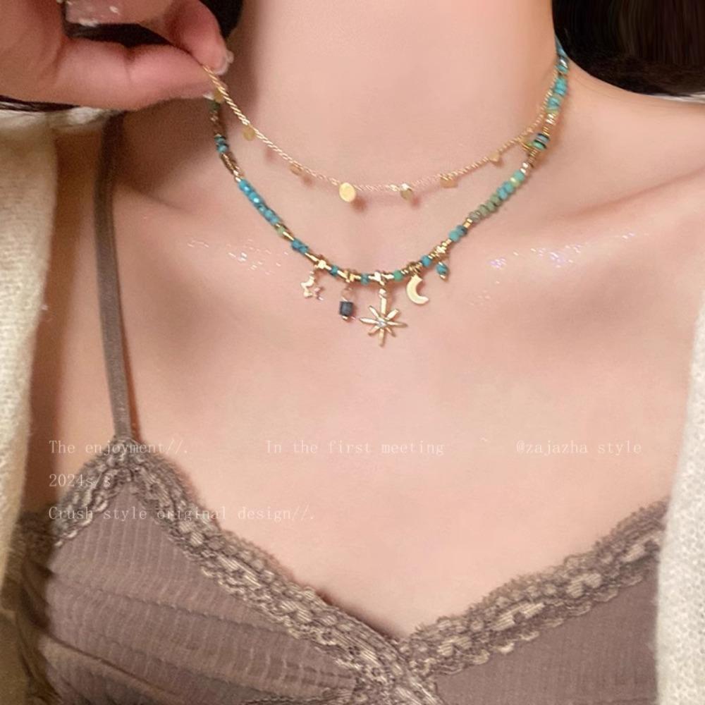 Adjustable Adjustable Chain Necklace Layered Layered Necklace 2024 Sunflower Necklace Woman