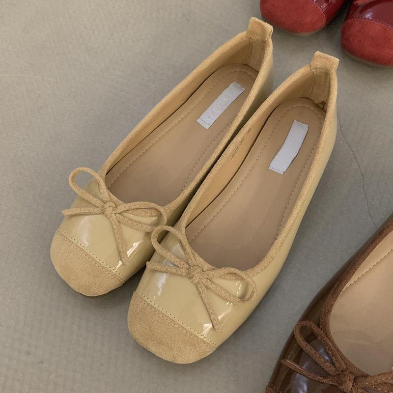 

Весенне-осенние женские туфли Мэри Джейн с бантом-бабочкой, модные туфли-лодочки с неглубоким вырезом, лаконичные туфли на плоской подошве 35 хаки