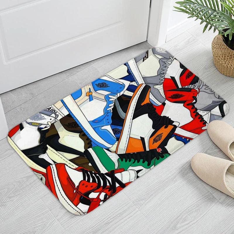 Trendy Shoes Doormat Entrance Door Hallway Veranda Floor Mat Anti Slip Home Decorations Bathmat Living Room Rug Bedroom Carpet