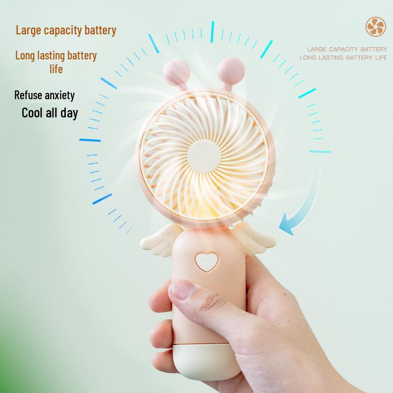 Cartoon Night Light & USB Rechargeable Mini Fan