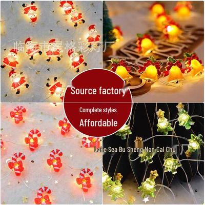 Christmas Carnival LED String Lights: Santa Claus, Snowman, and Gift Box Copper Wire for Tree Decoration