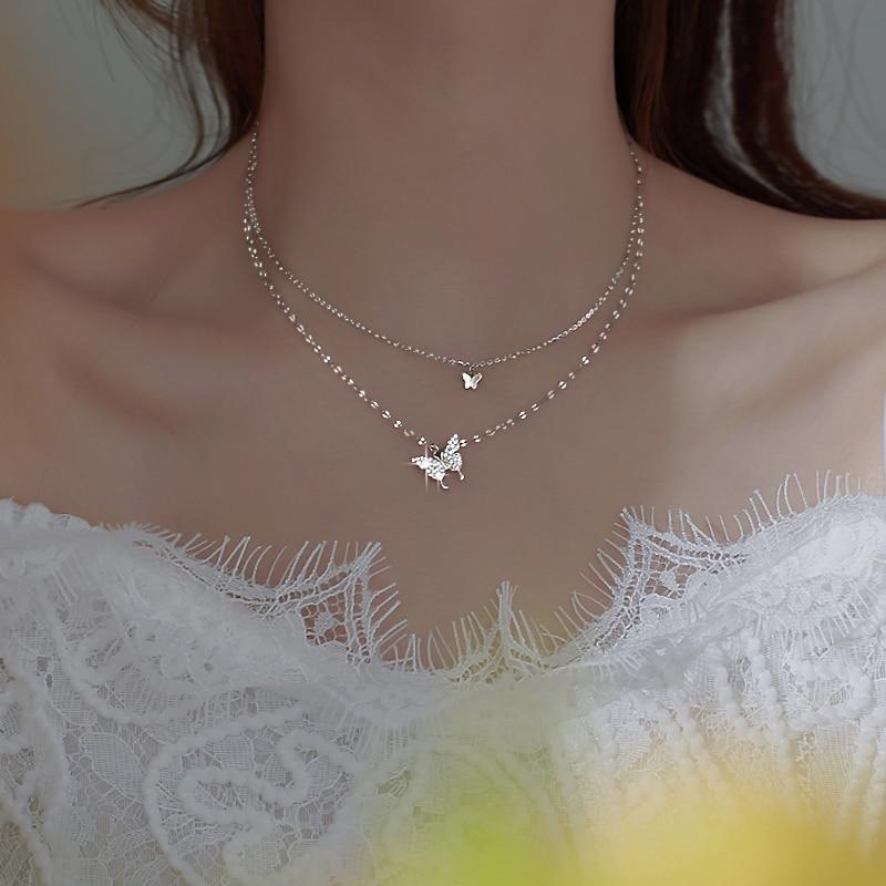 Buy Shiny Butterfly Tassel Necklace 