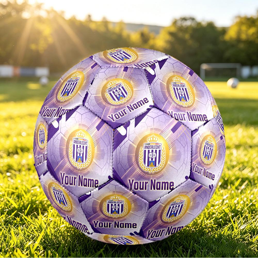 Personalized Size 5 Football Anderlecht FC Pattern Outdoor Game Sports Ball Gift