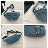 Borsa pettorale in denim lavato retrò americano
