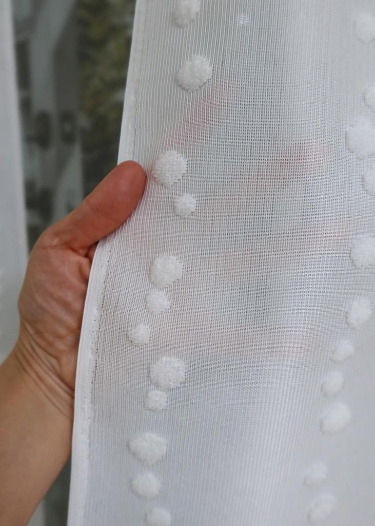 Made In Japan Pile Mirror Lace and Polka Dot 100cm Wide X 176cm Set of 2 Kaei-lace Curtain, High-Performance, Anti-Vision, Heat-Shielding, Insulating,