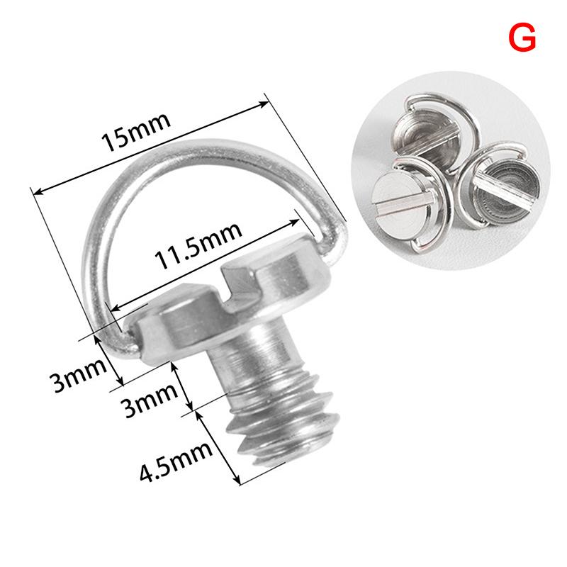 Șurub pentru cameră 1/4 pentru placa de eliberare rapidă Trepied adaptor cu inel în D pliabil de 1/4 inch