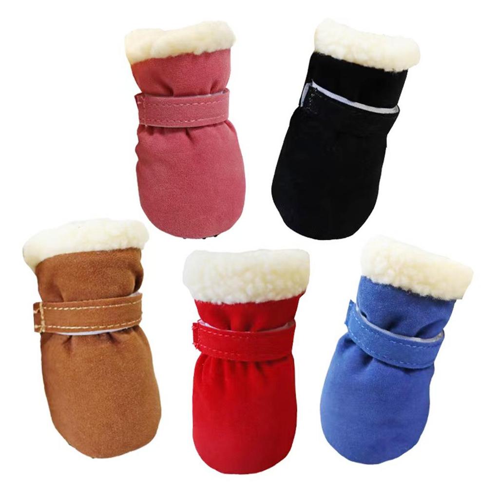 Soft-Soled Fluffy Pet Boots for Teddy & Pomeranian: Warm Indoor Autumn/Winter Cat & Dog Booties