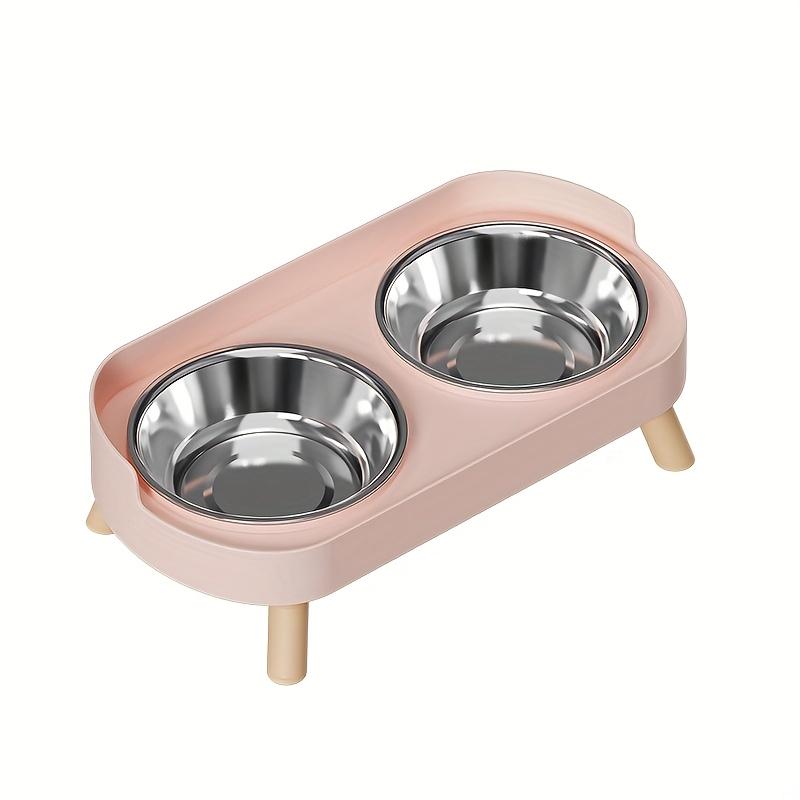 Single Set of Cat Feeding And Drinking Bowls with Dual Bowls, Various Colors And Styles for Dog Bowls, Suitable for All Pets