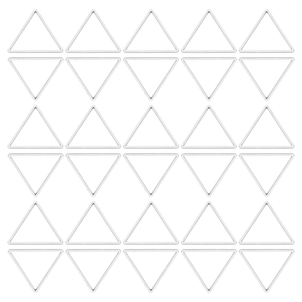 30pcs Stainless Steel Open Bezel Pendants Jewelry DIY Hollow Frame for Resin Jewelry MakingTriangle L