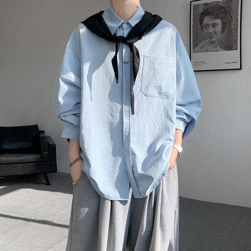 Fang Shaonan Men's Casual Large Size Long-Sleeved Shirt Sanbaistudio Spring New Loose Shirt