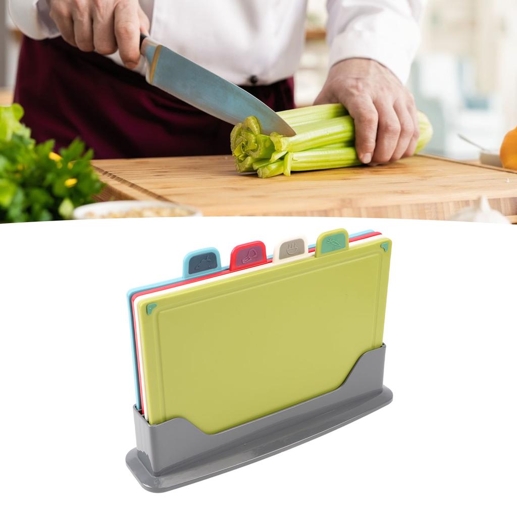 4 Piece Cutting Board Set Thickened Cutting Boards for Kitchen Meat Fruits Vegetables