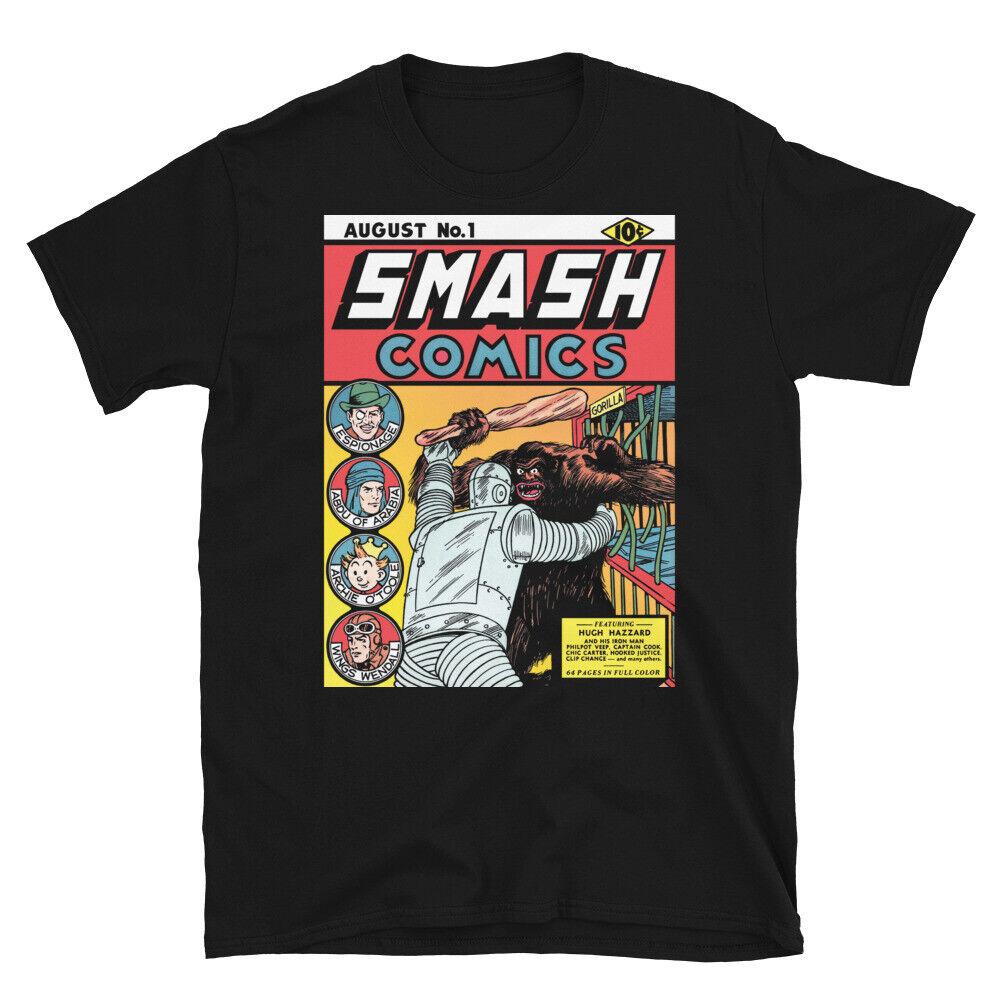 

Черная футболка унисекс Smash Comics No August 1939 S