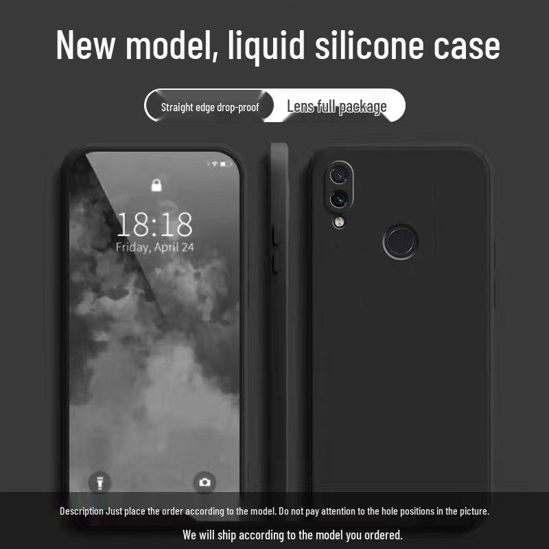 Redmi Note 7 Pro Liquid Silicone Solid Color Anti-Fall Case