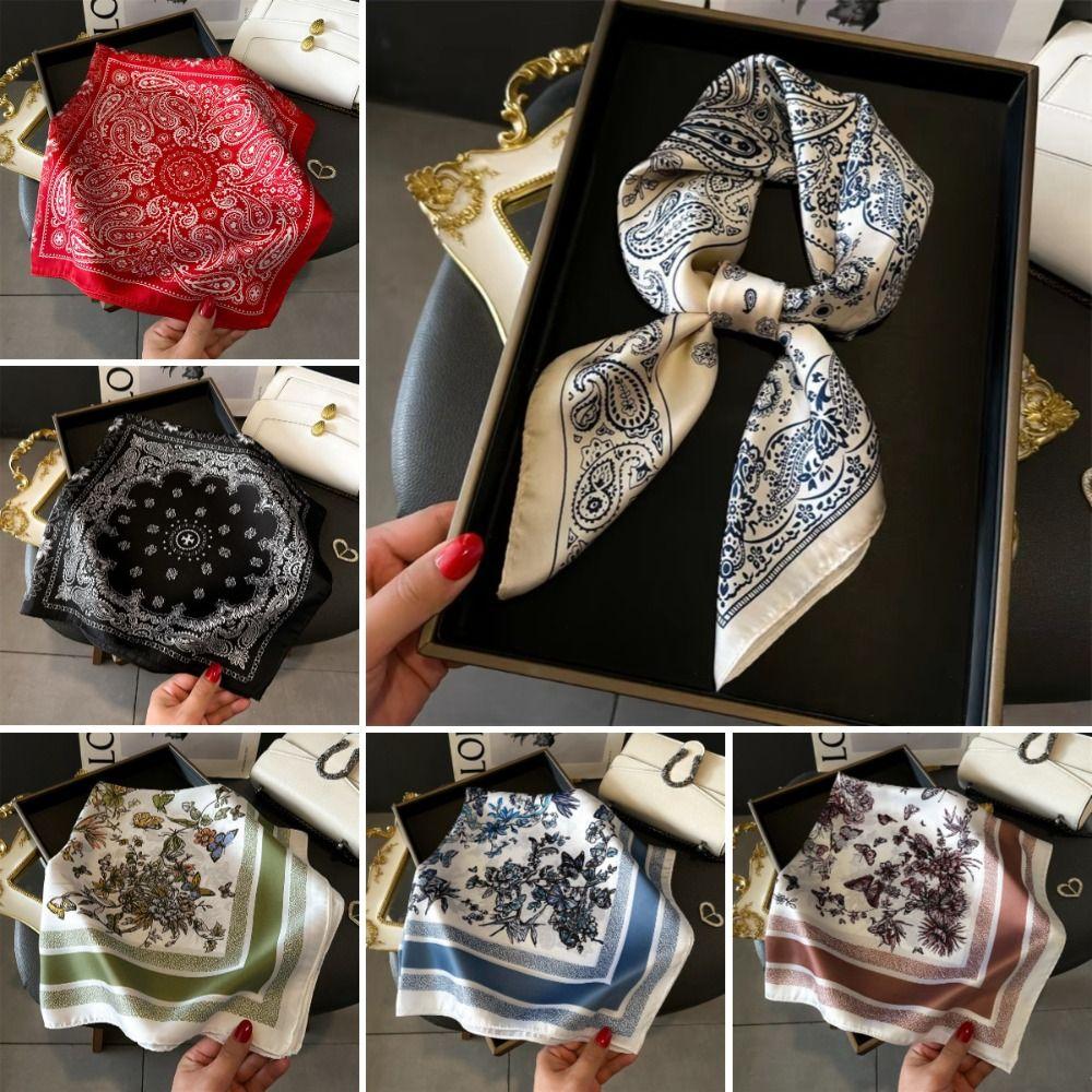 Hair Tie Square Scarves Soft Satin Scarf Temperament Neckerchief  Spring
