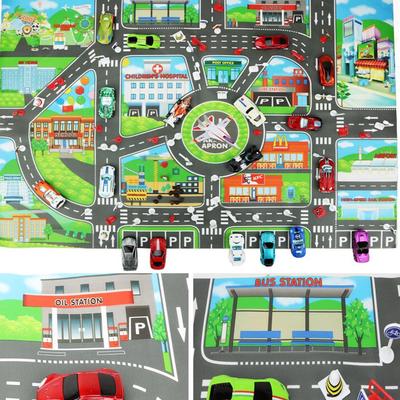 Stadt Parkplatz Roadmap Karte DIY Auto Modell Spielzeug Klettern Matten Englische Version Kinder Spielzeug