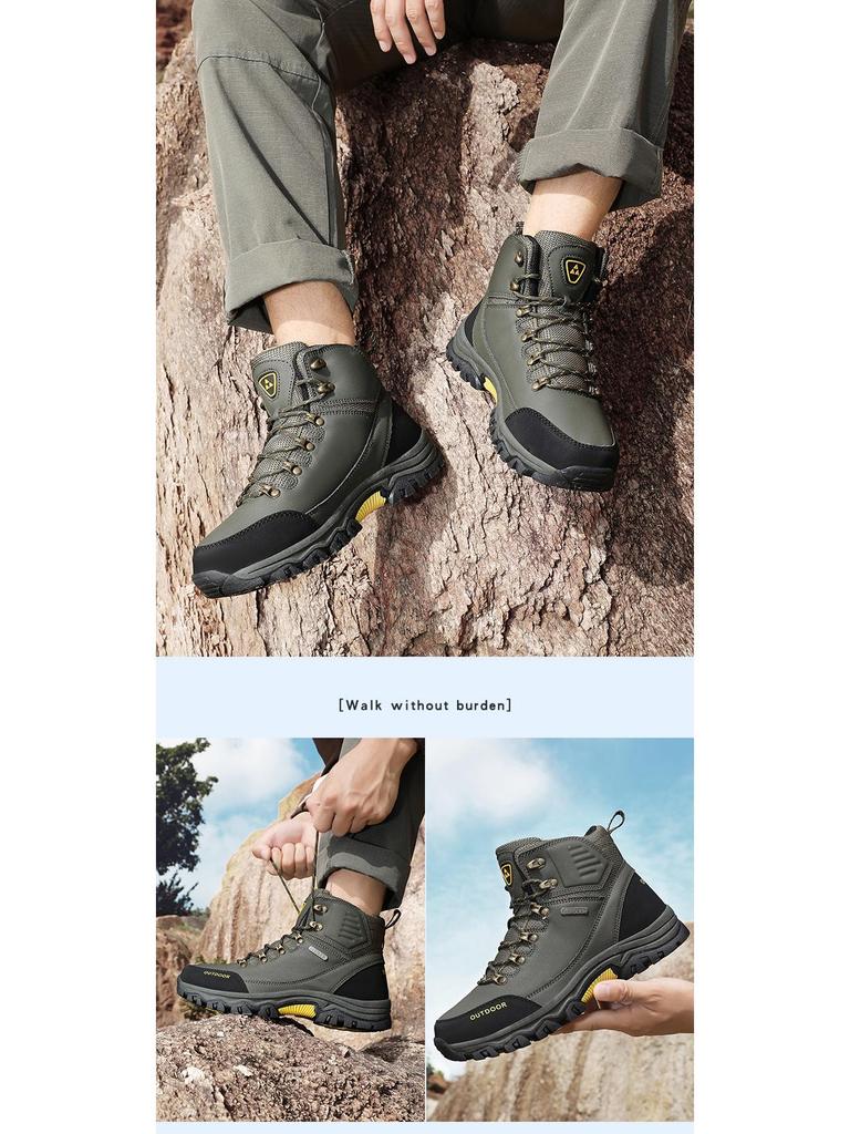 2025 Men's Plus Size Wear-Resistant Winter Hiking Snow Boots