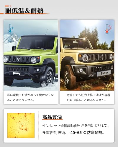 Jimny Sierra Nomad Hood Damper, 5-Door Compatible, JB64/JB74/JC74, Engine Hood Lifter, Hydraulic Damper, Black Stainless Steel Shock Absorber, Heat an