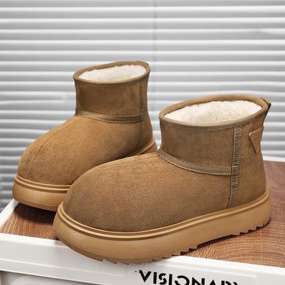 Moda Inverno Nuova piattaforma Stivali da Neve Uomo e Donna Casual Slip-on Stivali Alti Peluche Caldo Casa Scarpa di Cotone Classici Amanti Stivaletti