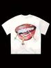 Unisex Be Real No Cap Grillz Lips Hip Hop Graphic T Shirt Retro Streetwear Print Casual Cotton Short Sleeve Oversized Tops