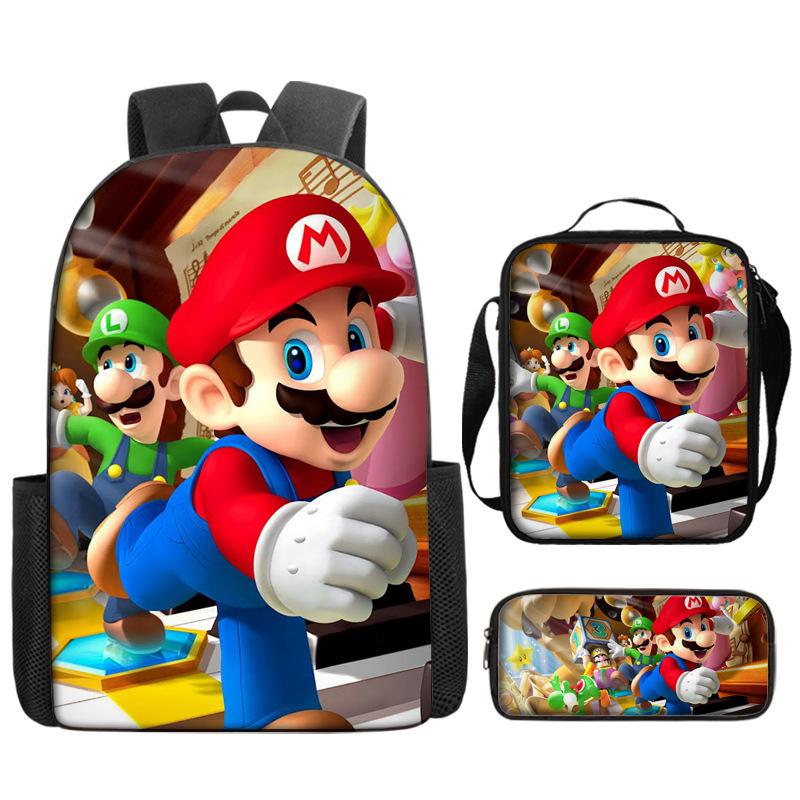 Mario Mario School Bag Children'S Backpack Cartoon Satchel