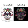 Mexico Day of the Dead Luminous Facial Tattoo Sticker Halloween Party Decoration Halloween Dress Up Day of the Dead DIY Party