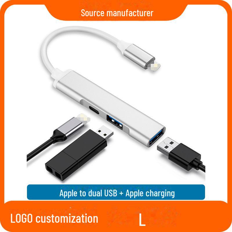 

Адаптер Apple 13 USB 3-в-1 OTG для iPhone 12, док-станция расширения клавиатуры