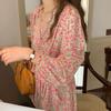 Spring Dress Early Spring Style Korean-French V-Neck Floral Dress Spring High-End Designed Niche Dress