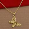 Necklace Butterfly Pendant, Hollow Necklace With A Sense Of Design, Versatile Women'S Necklace With Temperament
