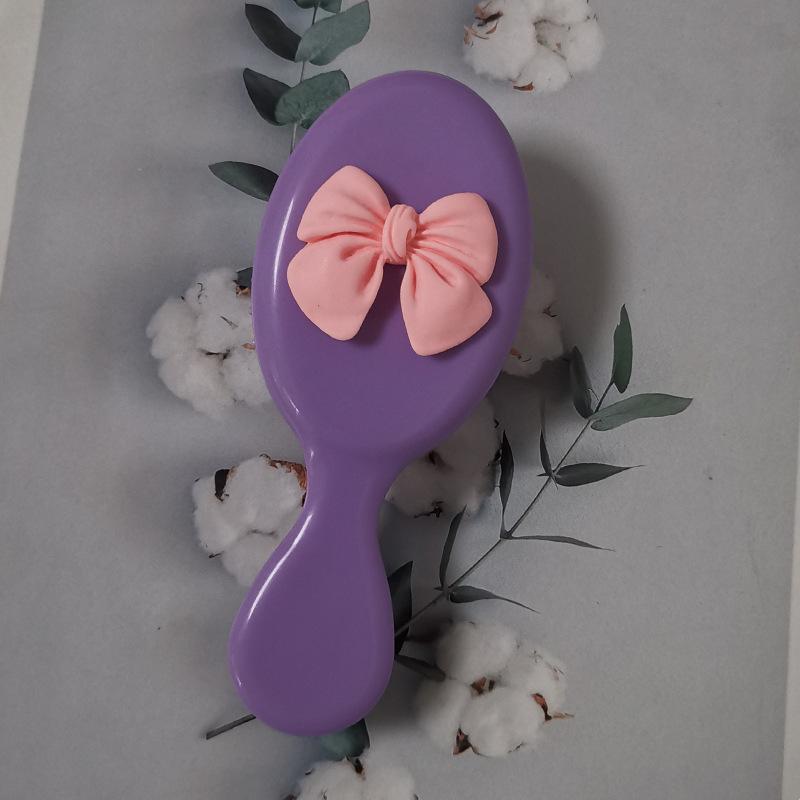Cute Pink Bow Soft Girl Portable Portable Mini Folding Air Cushion Comb Airbag Comb Small Comb Massage Comb