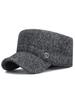 Northwood Winter Men's Outdoor Cold Proof Warm Flat Top Hats Thicken Ear Protection Flat Top Cap Cotton Trucker Hat