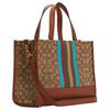 Coach Dempsey 30 Monogram Business Casual Commuter Color-Block Leather Tote Bag Women Tote C5794-IMT1O